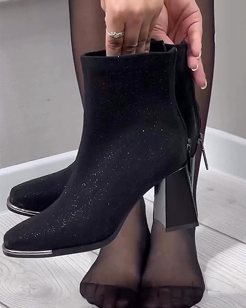 Galaxy Glitter Hhigh Heel Tight Boots