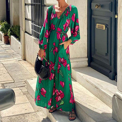 The Bright Floral Vacation Dress