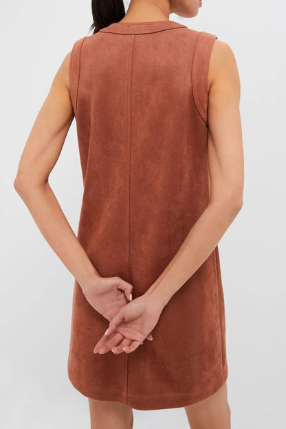 Cognac Suede Ollie Dress