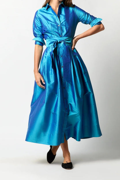 Classic Shirtwaist Maxi Dress