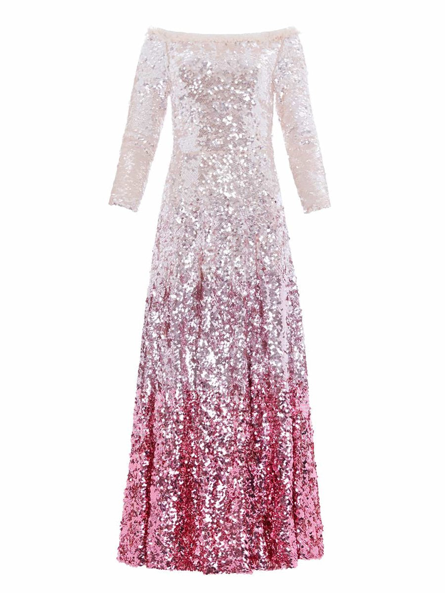 Off Shoulder Sequined Party Dress